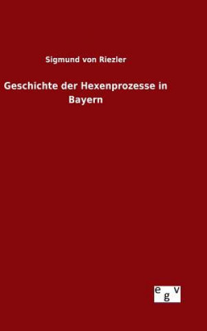 Könyv Geschichte der Hexenprozesse in Bayern Sigmund Von Riezler
