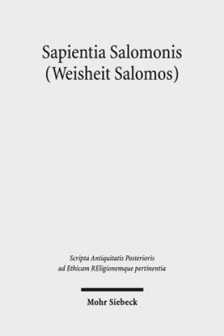 Könyv Sapientia Salomonis (Weisheit Salomos) Karl-Wilhelm Niebuhr