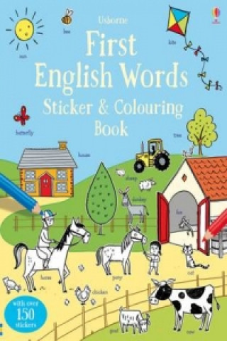 Książka First English Words Sticker and Colouring Book Kirsteen Robson