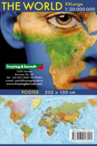 Nyomtatványok Wandkarte: The World XXL, international, Poster 1:20.000.000, Plano in Rolle 