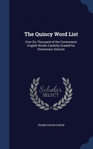 Carte Quincy Word List FRANK EDSON PARLIN