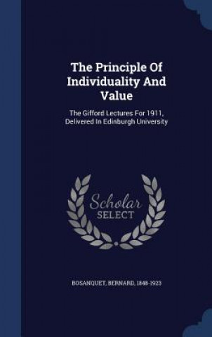 Carte Principle of Individuality and Value BOSANQUET 1848-1923