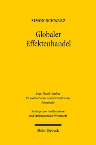 Kniha Globaler Effektenhandel Simon Schwarz