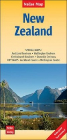 Nyomtatványok Nelles Map Landkarte New Zealand. Neuseeland / Nouvelle-Zélande / Nueva Zelanda 