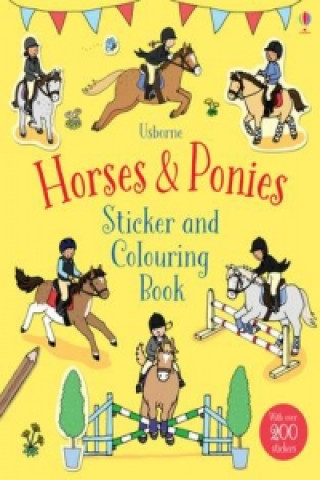Книга Horses & Ponies Sticker and Colouring Book Fiona Patchett