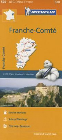 Tiskovina Franche-Comte - Michelin Regional Map 520 Michelin Travel & Lifestyle