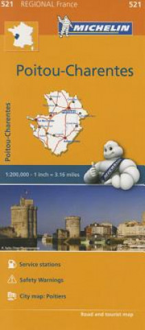 Materiale tipărite Poitou-Charentes - Michelin Regional Map 521 Michelin Travel & Lifestyle