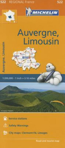 Printed items Auvergne Limousin - Michelin Regional Map 522 Michelin Travel & Lifestyle