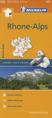 Nyomtatványok Rhone-Alps - Michelin Regional Map 523 Michelin Travel & Lifestyle