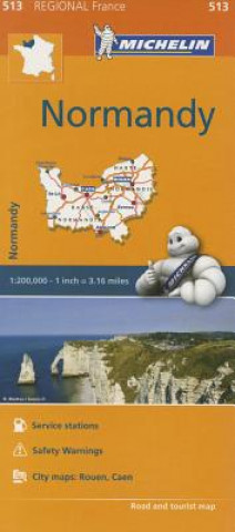 Printed items Normandy - Michelin Regional Map 513 Michelin Travel & Lifestyle