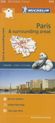 Materiale tipărite Ile-de-France - Michelin Regional Map 514 Michelin Travel & Lifestyle