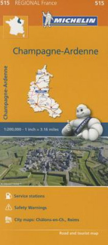 Nyomtatványok Champagne-Ardenne - Michelin Regional Map 515 Michelin Travel & Lifestyle