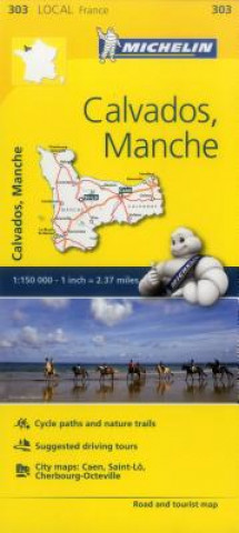 Printed items Calvados, Manche - Michelin Local Map 303 