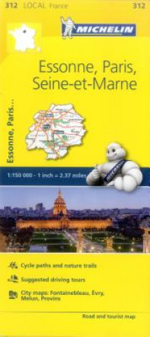 Tiskovina Essonne, Paris, Seine-et-Marne - Michelin Local Map 312 