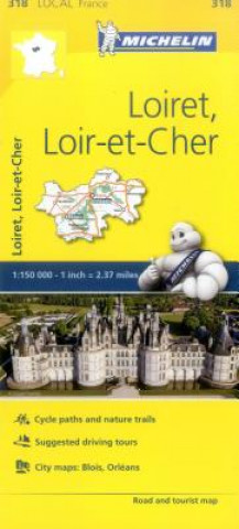 Materiale tipărite Loiret, Loir-et-Cher - Michelin Local Map 318 