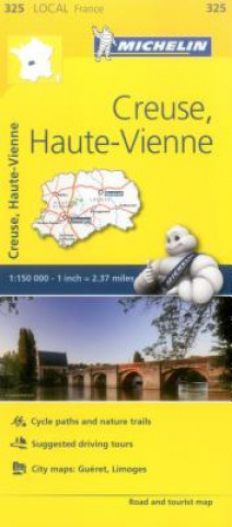 Drucksachen Creuse, Haute-Vienne - Michelin Local Map 325 