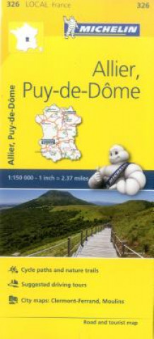 Nyomtatványok Allier, Puy-de-De - Michelin Local Map 326 