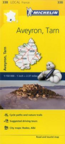 Tlačovina Aveyron, Tarn - Michelin Local Map 338 