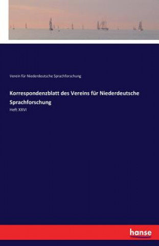 Carte Korrespondenzblatt des Vereins fur Niederdeutsche Sprachforschung Verein F Niederdeutsche Sprachforschung
