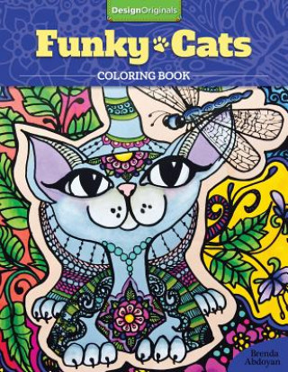 Kniha Funky Cats Coloring Book Brenda Abdoyan