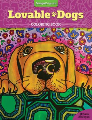 Книга Lovable Dogs Coloring Book Brenda Abdoyan