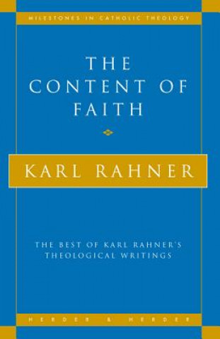 Buch Content of Faith Karl Rahner