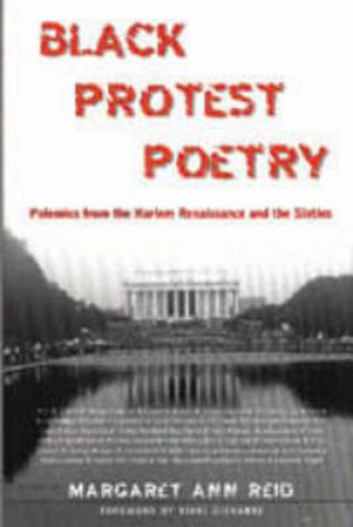Kniha Black Protest Poetry Margaret Ann Reid