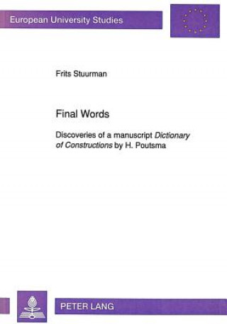 Книга Discoveries of a Manuscript "Dictionary of Constructions" by H.Poutsma Frits Stuurman