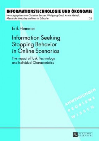 Kniha Information Seeking Stopping Behavior in Online Scenarios Erik Hemmer