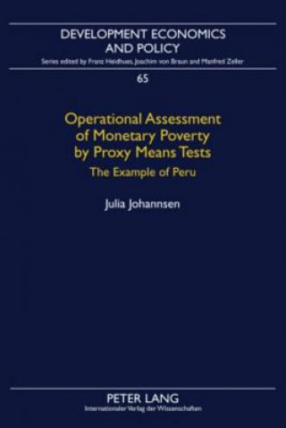 Kniha Operational Assessment of Monetary Poverty by Proxy Means Tests Julia Johannsen