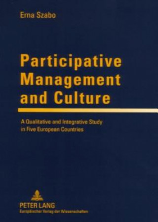 Kniha Participative Management and Culture Erna Szabo