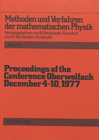 Carte Proceedings of the Conference Oberwolfach: December 4-10, 1977 Bruno Brosowski