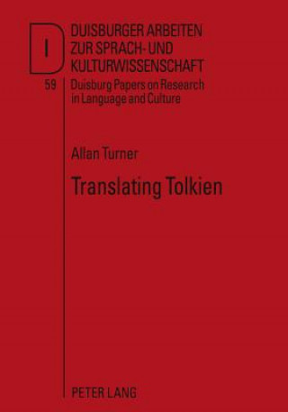 Book Translating Tolkien Allan Turner