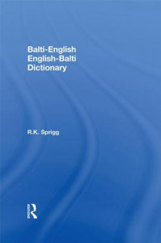 Kniha Balti-English / English-Balti Dictionary R. K. Sprigg