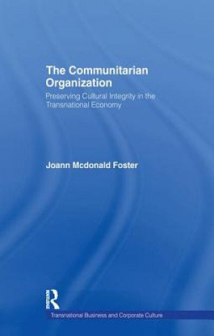 Book Communitarian Organization JoAnn M. Foster