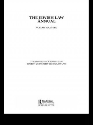Carte Jewish Law Annual Volume 14 Boston University of Law The Institute of Jewish Law