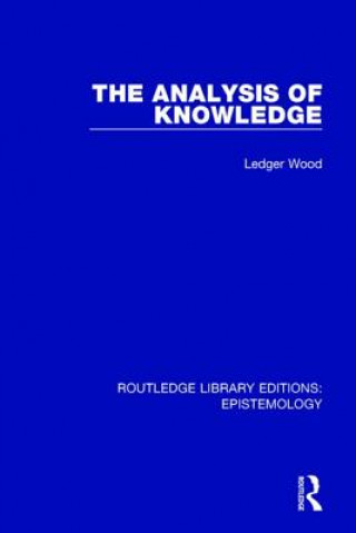 Kniha Analysis of Knowledge Ledger Wood