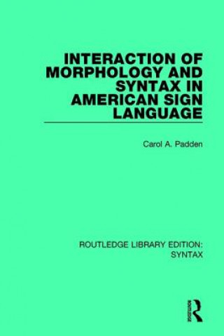 Buch Interaction of Morphology and Syntax in American Sign Language Carol A. Padden