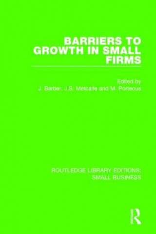 Kniha Barriers to Growth in Small Firms 