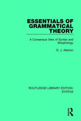 Kniha Essentials of Grammatical Theory ALLERTON