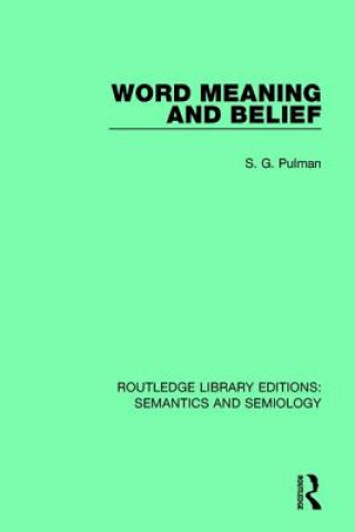 Buch Word Meaning and Belief PULMAN