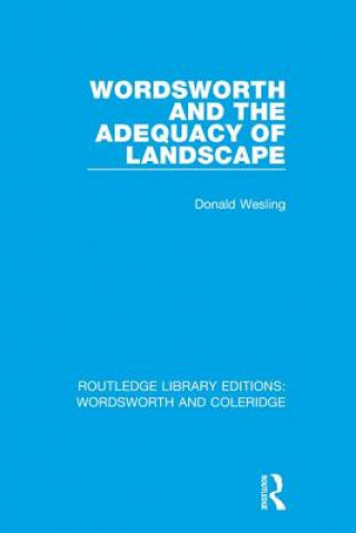 Kniha Wordsworth and the Adequacy of Landscape Donald Wesling