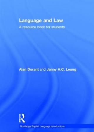 Knjiga Language and Law Alan Durant