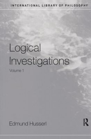 Carte Logical Investigations Volume 1 HUSSERL