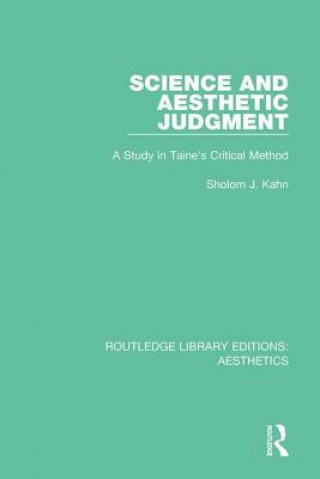 Book Science and Aesthetic Judgement Sholom J. Kahn