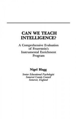 Könyv Can We Teach Intelligence? BLAGG
