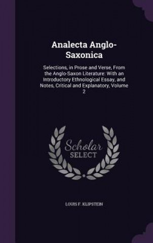 Buch Analecta Anglo-Saxonica Louis F Klipstein