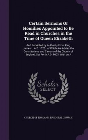 Kniha Certain Sermons or Homilies Appointed to Be Read in Churches in the Time of Queen Elizabeth 