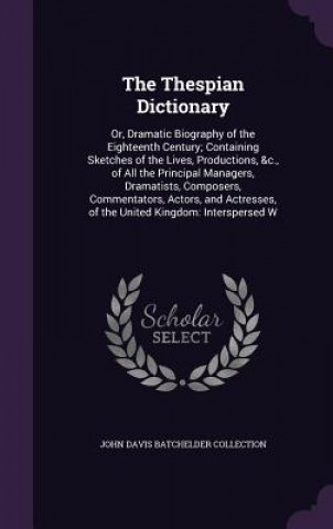 Carte Thespian Dictionary John Davis Batchelder Collection