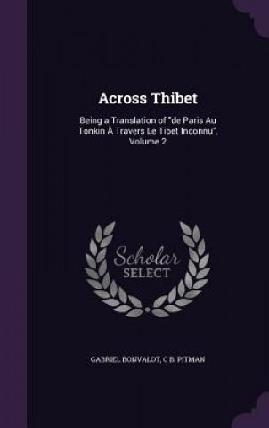 Carte Across Thibet Gabriel Bonvalot